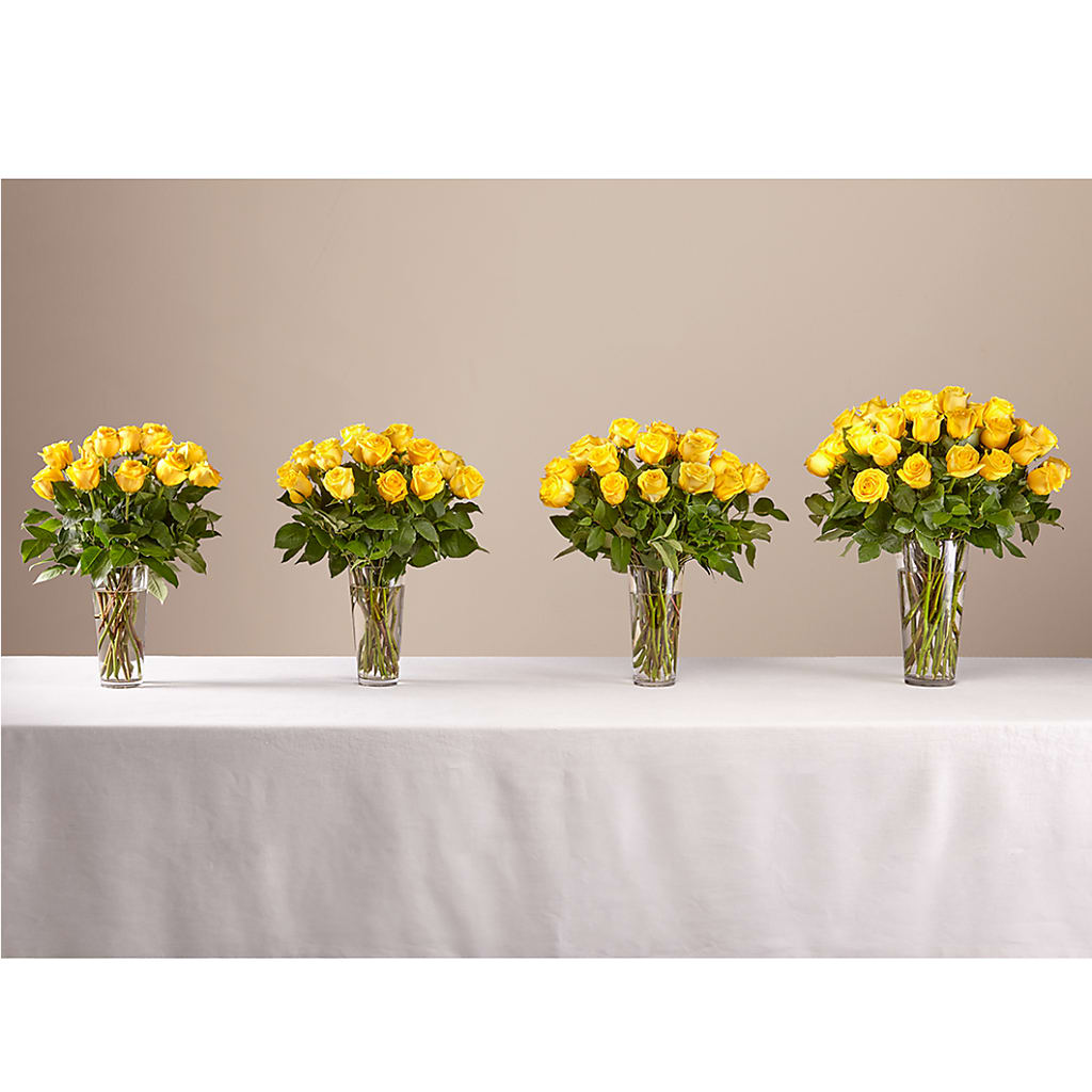 Long Stem Yellow Rose Bouquet – Rose And Silk Florist Llc, Lewisville TX