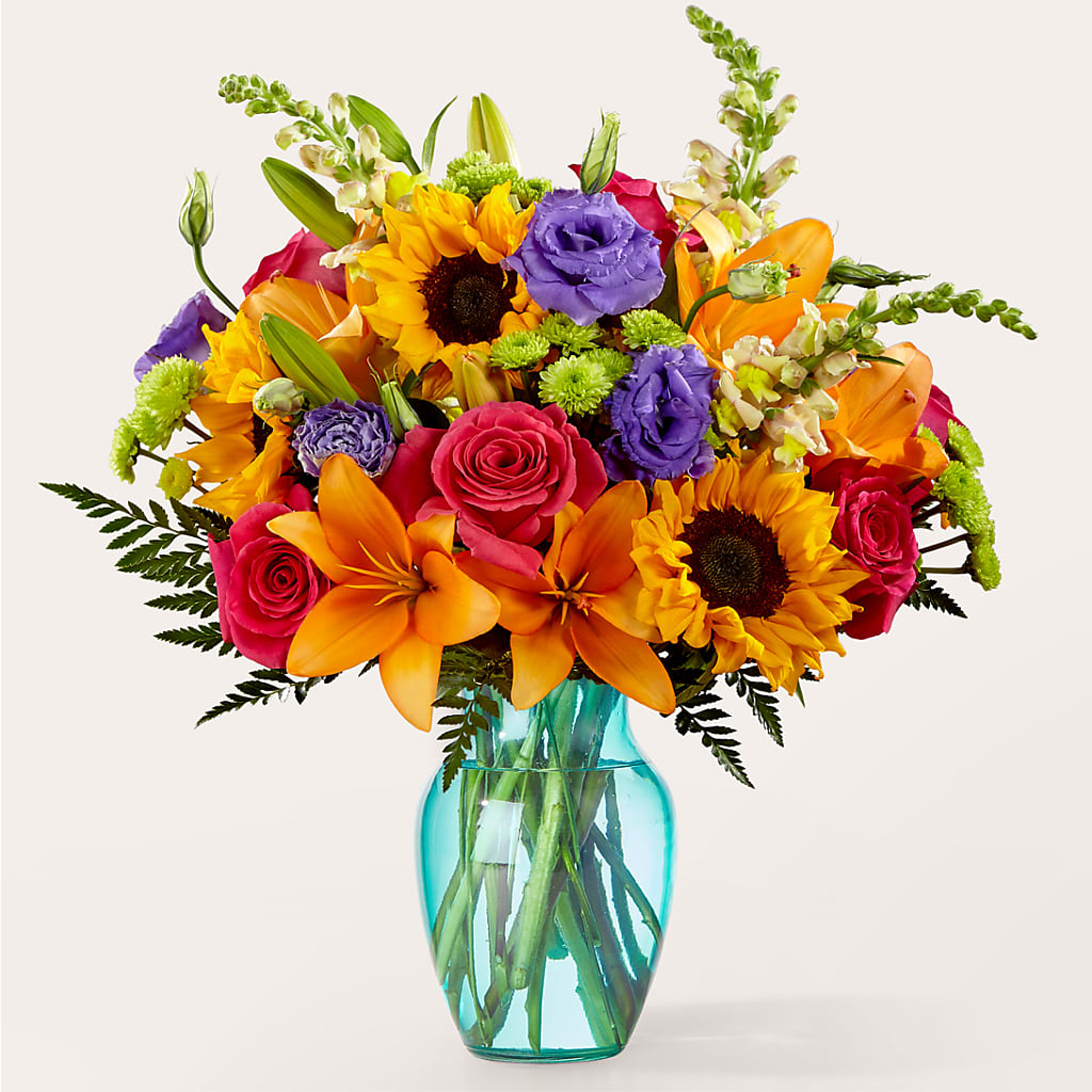 Double Rainbow Bouquet – Rose And Silk Florist Llc, Lewisville TX