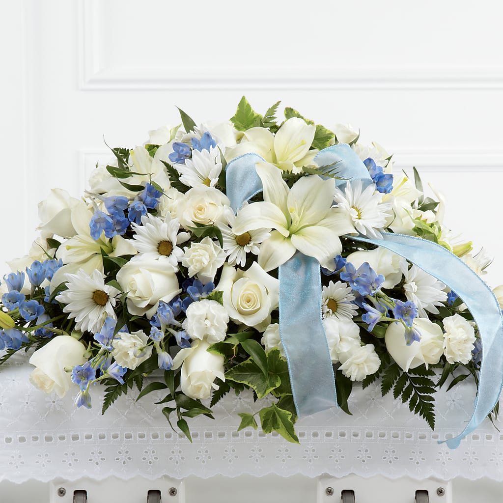 Tender Treasure Casket Spray – Rose And Silk Florist Llc, Lewisville TX