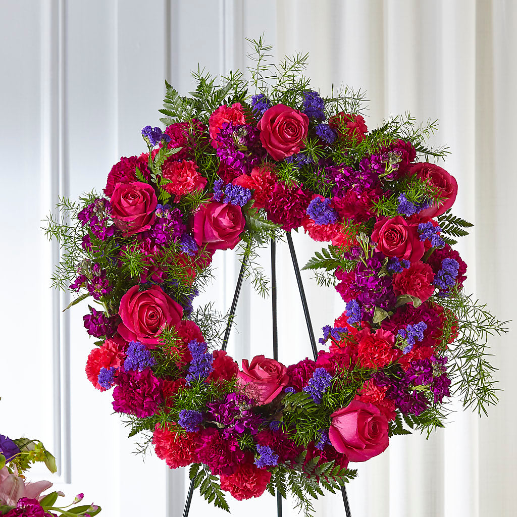 Calming Colors Wreath – Rose And Silk Florist Llc, Lewisville TX