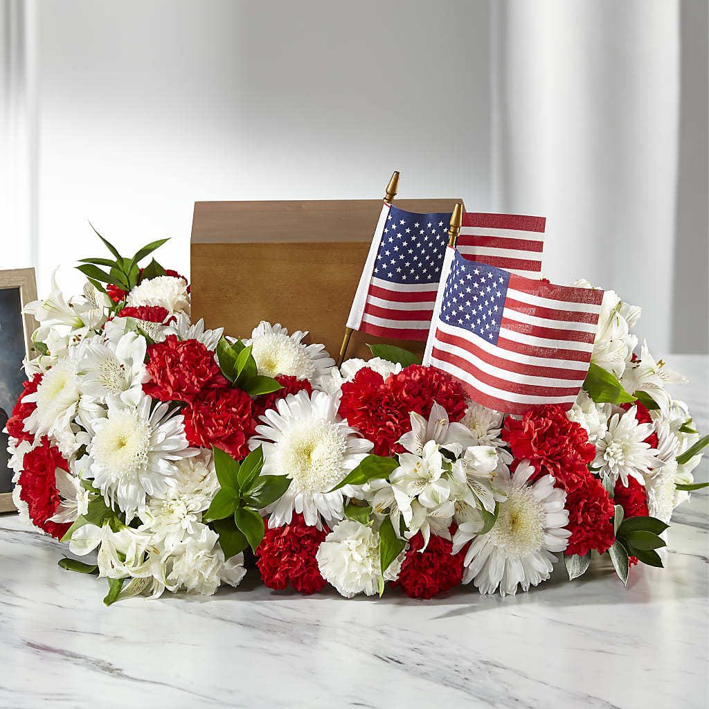 Spirit of Patriotism Cremation Adornment – Rose And Silk Florist Llc, Lewisville TX