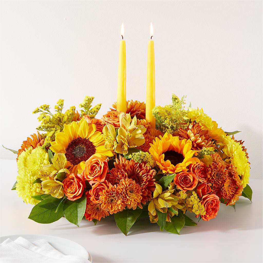 Autumn Harmony Centerpiece – Rose And Silk Florist Llc, Lewisville TX