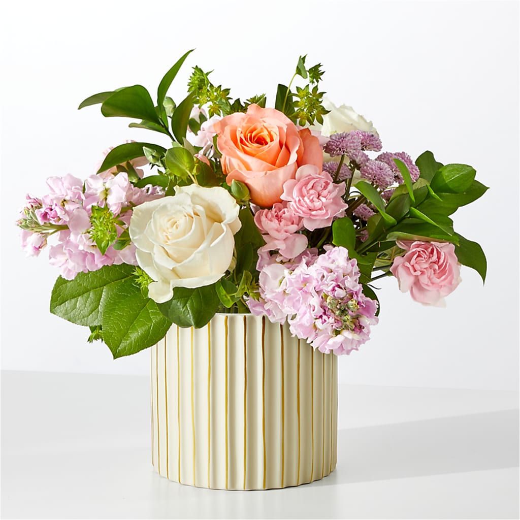 French Market Bouquet with Ivory Vase – Rose And Silk Florist Llc, Lewisville TX