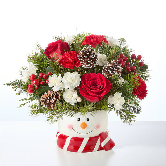 Jolly Snowman Bouquet –  Rose And Silk Florist Llc, Lewisville TX