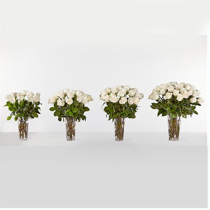 Long Stem White Rose Bouquet –  Rose And Silk Florist Llc, Lewisville TX