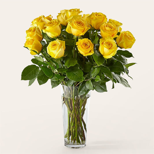 Long Stem Yellow Rose Bouquet –  Rose And Silk Florist Llc, Lewisville TX