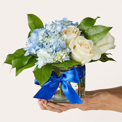 Sky Blue Delight Bouquet –  Rose And Silk Florist Llc, Lewisville TX