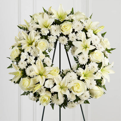 Treasured Tribute Wreath –  Rose And Silk Florist Llc, Lewisville TX