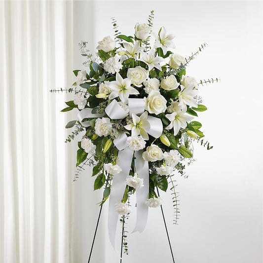 With Care Standing Spray –  Rose And Silk Florist Llc, Lewisville TX