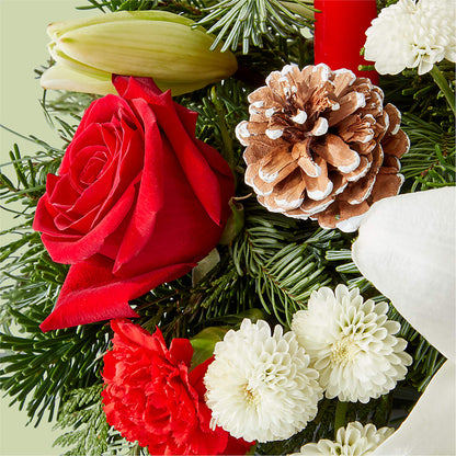 Seasonal Festivities Centerpiece –  Rose And Silk Florist Llc, Lewisville TX