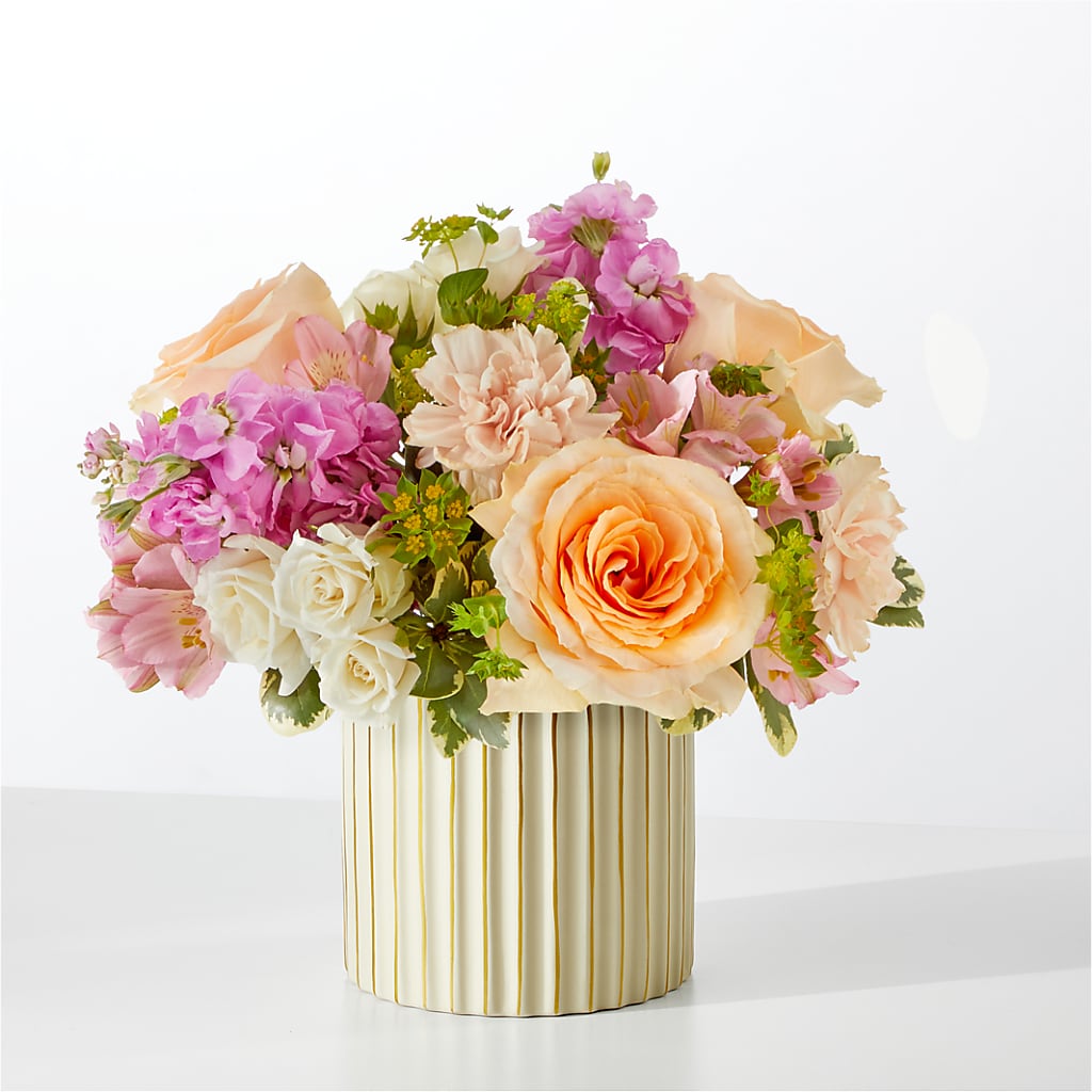 Paradise Bouquet with Ivory Vase –  Rose And Silk Florist Llc, Lewisville TX