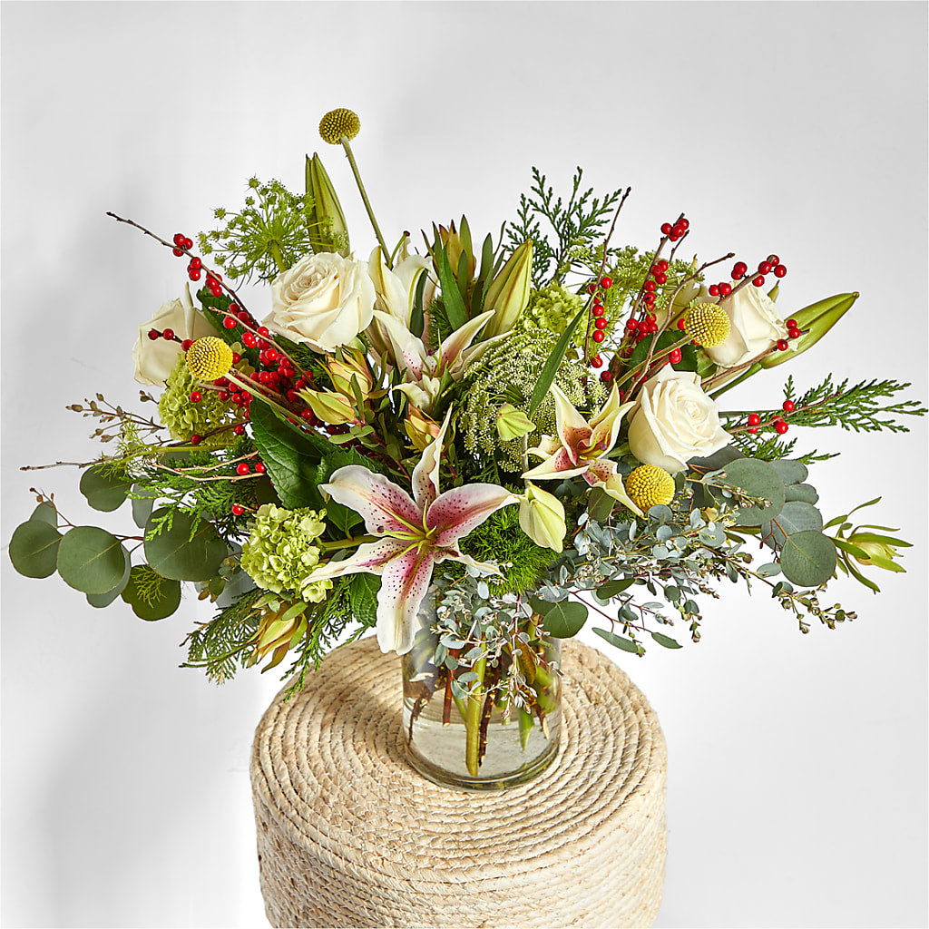 Berry & Bright Bouquet –  Rose And Silk Florist Llc, Lewisville TX